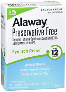 Alaway Preservative free Itch Eye Drops Antihistamine, Ketotifen Fumarate