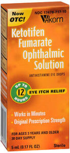 Eye Itch relief Ketotifen Fumarate Opthalmic Solution