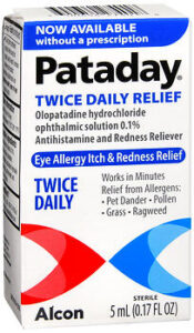 Pataday Eye Allergy Drops, Itchy Eyes Drops twice daily
