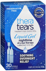 Thera Tears Liquid Gel Nighttime Eye Drops Lubricant Eye Drops