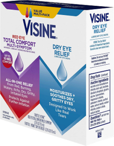 Visine Total Comfort Dry Eye Drops Allergy Eye Drops