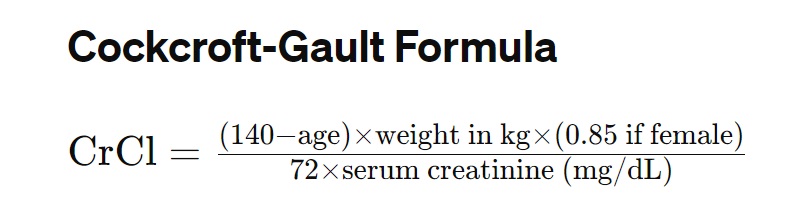 Cockcroft-Gault Formula