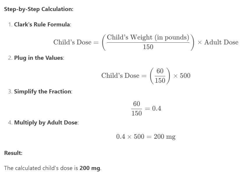 Clark's Rule Calculations
